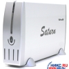 3.5" HDD External Aluminum Case <VPA-3528T Silver> USB 2.0(внеш. бокс для подключ. 3.5" IDE HDD,Temp.Control)+б.п.