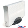 Gembird <EE3-SATA-2 Silver> (EXT BOX для внешнего подключения 3.5" SATA HDD, SATA, Aluminum)+БП