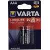 VARTA LONGLIFE Max Power 4703-2, Size"AAA", 1.5V, щелочной (alkaline)  <уп. 2 шт>