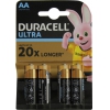 Duracell ULTRA MX1500-4 (LR6) Size AA, 1.5V,щелочной (alkaline)  <уп. 4 шт>
