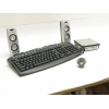 Tsunami 3in1 Desk Manager DM-IIIB Black (Кл-ра SK-2000 PS/2+SM-2000 Optical Mouse USB&PS/2+Колонки SP-2000)