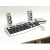 Tsunami 3in1 Desk Manager DM-IIIB Silver (Кл-ра SK-2000 PS/2+SM-2000 Optical Mouse USB&PS/2+Колонки SP-2000)