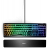 Клавиатура STEELSERIES Apex 3 RU,  USB, c подставкой для  запястий, черный