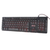HIPER GENOME GK-3 Игровая клавиатура чёрная (104кл, USB,  мембранная,  RGB  подсветка)
