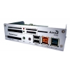 AeroCool PowerPanel <Silver> (5.25", CardReader, 2xUSB2.0, 2xPowerUSB2.0, SATA, Mic, Line Out)