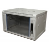 5bites <TC6403-09G> Шкаф настенный телекоммуникационный серый 9U  600x450, дверь стекло-металл