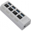 Smartbuy <SBHA-7304-W> 4-port USB3.0 Hub  с выключателями