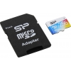 Silicon Power <SP256GBSTXBU1V20SP> microSDXC Memory Card 256Gb UHS-I U1 +  microSD-->SD Adapter