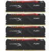 Kingston HyperX FURY RGB CL18 (Kit of 4) HX436C18FB4AK4/64 DDR4 DIMM 64Gb  PC28800, 3600Mhz,