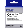 Термотрансферная лента EPSON C53S656006 LK-6WBN (24мм x 9м,  Black on White)