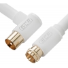 Greenconnect GCR-52338 GCR Кабель 1.5m антенный (коаксиальный) Male F81 резьба / TV  M угловой