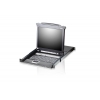 Коммутатор KVM/LCD PS2 USB VGA 19" 16PT CL5716N-ATA-RG ATEN LCD KBM ATEN {CL5716N-ATA-RG} 2 user консоль LCD 19" =>16 cpu/блоков/портов/port PS2/USB+VGA, с KVM-шнурами PS2 1х1.8м.;USB 1x1.8м, 1280x1024, 1U 19", исп.спец.шнуры, OSD, каскад 512, лат./рус.клав., крепление Single Rail